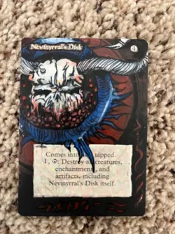 MTG- Nevinyyral's Disk x1 - Altered Art - Image 1