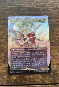 Terra, Herald of Hope (Borderless) (Surge Foil) Commander: Final Fantasy Foil - Image 1