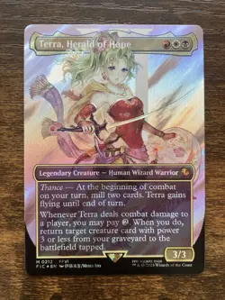 Terra, Herald of Hope (Borderless) (Surge Foil) Commander: Final Fantasy Foil - Image 2