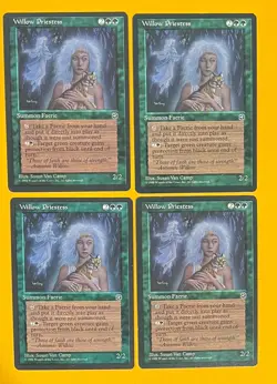 MTG WILLOW PRIESTESS (x 4) Homelands (OldManMTG 005-895) - Image 1