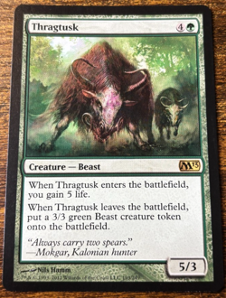 Magic the Gathering MTG- Thragtusk- LP- 193/249- M13 - Image 3