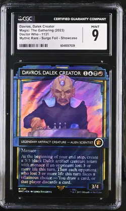 DAVROS, DALEK CREATOR Doctor Who Surge Showcase Foil Mythic CGC 9 MTG - Image 1