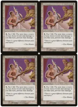 MTG Righteous Aura x4 Mercadian Masques Uncommon NM/LP Playset - Image 1
