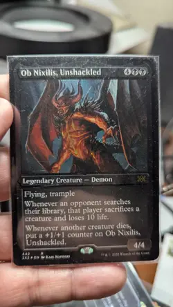 1x Ob Nixilis Unshackled Foil Etched NM - MTG 2X2 Magic x1 - Image 1