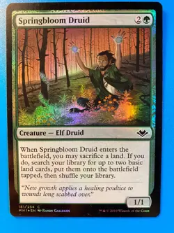MTG 1x FOIL Springbloom Druid # 181 Modern Horizons Magic the Gathering x1 NM - Image 1