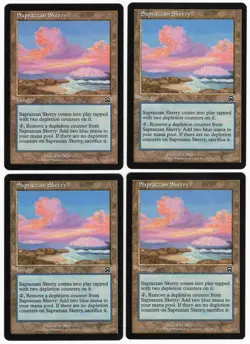 Saprazzan Skerry x4 4x 1999 Mercadian Masques PLAYSET Colorless Land MTG NM AZ1 - Image 1