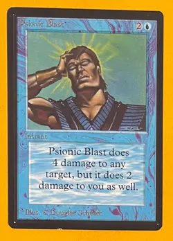 MTG PSIONIC BLAST Beta (OldManMTG 009-360) - Image 1