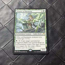 MTG Weaver of Harmony #213 Kamigawa Neon Dynasty Magic Card Rare LP - Image 1