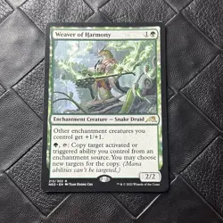 MTG Weaver of Harmony #213 Kamigawa Neon Dynasty Magic Card Rare LP - Image 2