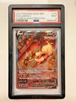 Pokemon Flareon V SWSH179 SWSH: Sword & Shield Promo Cards Holo PSA 9 - Image 1