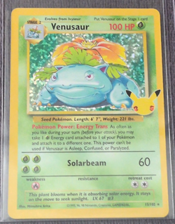 Venusaur Holo 15/102 Celebrations Classic Collection Pokemon 2021 NM - Image 1