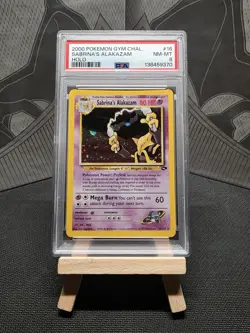 Sabrina's Alakazam Holo Rare 16/132 2000 Pokemon Gym Challenge PSA 8 - Image 1