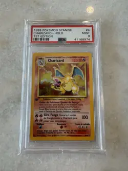 1999 POKEMON SPANISH #4 CHARIZARD-HOLO 1st Edition PSA 9 - Image 1