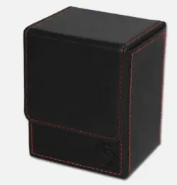 BCW Black With Red Stitch LX Deck Case Pokemon, Star Wars, and more - Image 1