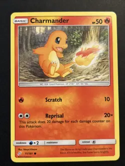 Pokemon TCG Charmander Sun & Moon - Team Up 11/181 Regular Common NM - Image 1