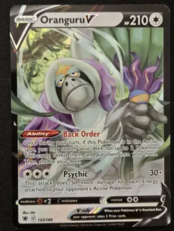 Oranguru V 133/189 SWSH Astral Radiance Ext. Art Ultra Rare Holo Pokemon 2022 NM - Image 1