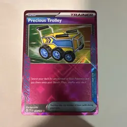 Pokemon TCG Precious Trolley Ace Spec Trainer SV08 Surging Sparks 185/191 - Image 1