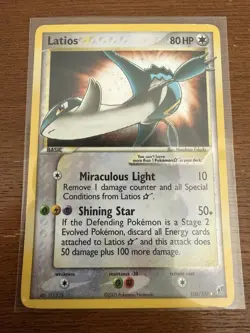 2005 Pokemon EX Deoxys Holo Latios Gold Star #106 Lightly Played - Image 1
