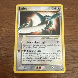 2005 Pokemon EX Deoxys Holo Latios Gold Star #106 Lightly Played - Image 3
