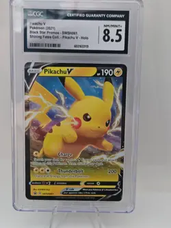 Pokemon TCG: Shining Fates Promo Pikachu SWSH061 CGC 8.5 - Image 1