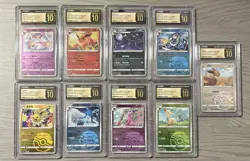2025 Chinese Pokemon CGC Pristine 10 Eeveelution Lot Pokeball Holo Rare Gem Pack - Image 1