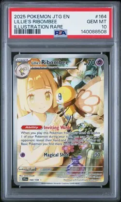 LILLIE'S RIBOMBEE Illustration Rare #164 Pokemon Journey Together PSA 10 GEM *hl - Image 1