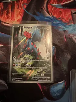 Pokemon TCG Druddigon 151/086 Sv: White Flare Illustration Rare Holo Basic 120HP - Image 1
