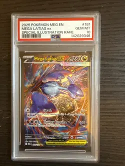 Mega Latias EX 181/132 SIR 2025 Pokemon Mega Evolution PSA 10 Gem Mint - Image 1