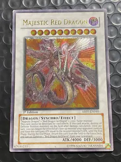 YuGiOh Majestic Red Dragon ABPF-EN040 Ultimate Rare 1st Edition HP - Image 1