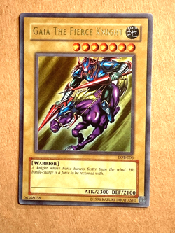 yugioh Gaia The Fierce Knight LOB-006 Ultra Rare Near Mint - Image 1