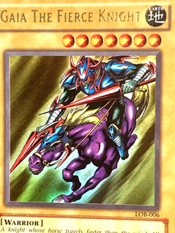 yugioh Gaia The Fierce Knight LOB-006 Ultra Rare Near Mint - Image 2