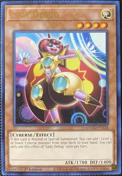 Lady Debug MAGO-EN128 Maximum Gold 1st Edition - Yugioh Card - Image 1