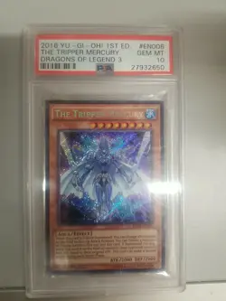 PSA 10 Yu-Gi-Oh! the tripper mercury dragons of legend 3 first edition graded - Image 1