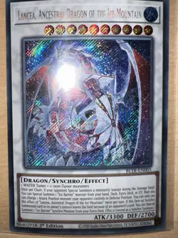 Yugioh! Lancea, Ancestral Dragon of the Ice Mountain - BLTR-EN005 - Secret Rare - Image 2