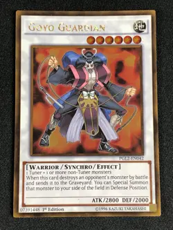 YUGIOH GOYO GUARDIAN PGL2-EN042 1ST GOLD NM - Image 1
