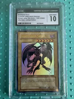 Summoned Skull Yu-Gi-Oh Card Ultra Rare Limited Edition (YAP1-EN003) CGC 10 - Image 1