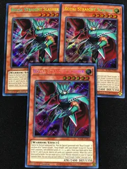 Yugioh Royal Straight Slasher BLCR-EN001 1ST Secret x3 (NM) - Image 1