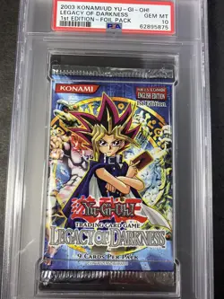 Yugioh PSA 10 Legacy Of Darkness LOD 1st Edition English Booster Pack - Image 2