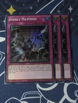 3x Evenly Matched - SDBT-EN038 - Super Rare (NM) - Yugioh Playset - Image 1