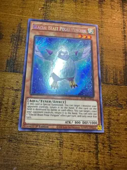 Glacial Beast Polar Penguin BLAR-EN032 1st Edition Secret Rare LP + BONUS - Image 1