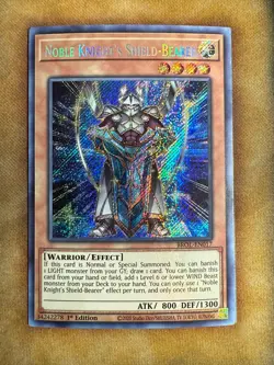Yugioh Noble Knight's Shield-Bearer BROL-EN017 Secret Rare 1st Ed NM - Image 1