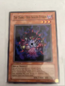 1996 1ST EDITION YUGIOH THE DARK-HEX-SEALED FUSION FET-EN028 ATK/1000 DEF/1600 - Image 1