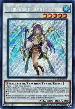 *** IB THE WORLD CHALICE JUSTICIAR *** SECRET RARE MINT/NM DANE-EN035 YUGIOH! - Image 1