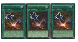 Yugioh- 3X Premature Burial - Ultra Rare - Unlimited - PSV-037 - Heavy Play - Image 1