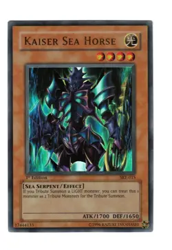 Yugioh- 1X Kaiser Sea Horse - Ultra Rare - 1st Edition - SKE-015 - Near Mint - Image 1