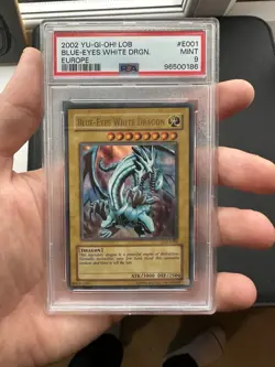 Yu-Gi-Oh! TCG Blue-Eyes White Dragon LOB-E001 PSA 9 - Image 3