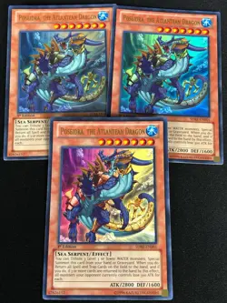 YUGIOH POSEIDRA THE ATLANTEAN PRICE SDRE-EN001 1ST ULTRA X3 - Image 1