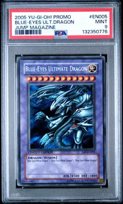 2005 YU-GI-OH! PROMO JUMP MAGAZINE #EN005 BLUE-EYES ULTIMATE DRAGON PSA 9 - Image 1
