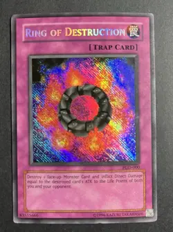 Yu-Gi-Oh! TCG Ring of Destruction PGD-000 Secret Holo Rare Unlimited 2003 VTG - Image 1