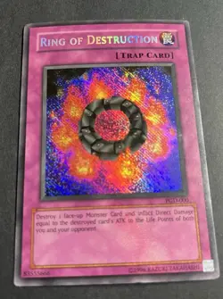 Yu-Gi-Oh! TCG Ring of Destruction PGD-000 Secret Holo Rare Unlimited 2003 VTG - Image 2